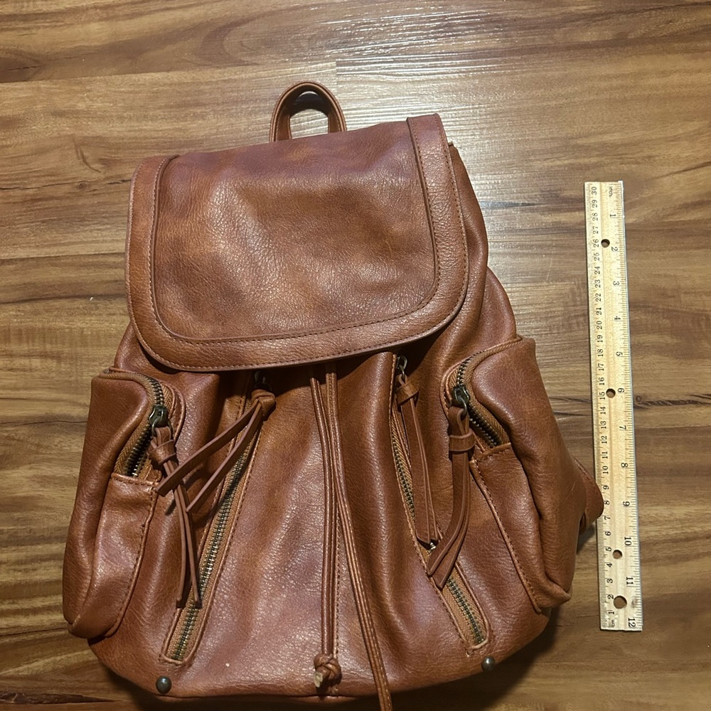 mini leather backpack